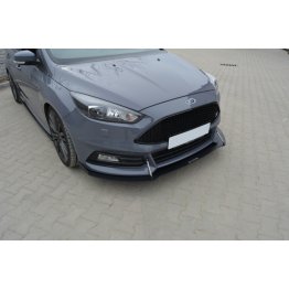 Накладка сплиттер на передний бампер вариант 4 на Ford Focus III ST рестайл